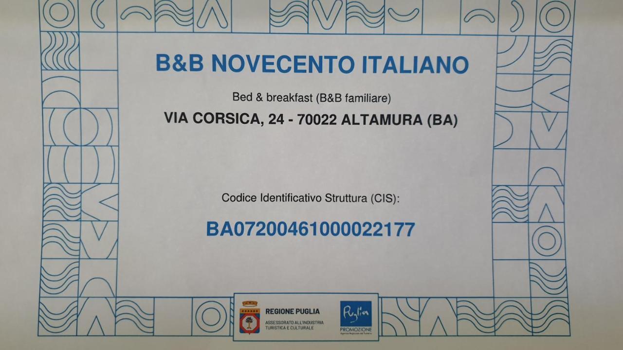 B&B Novecento Italiano Altamura Buitenkant foto